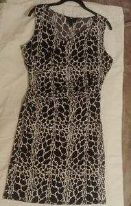 Worthington Med Black/white animal print dress (3 for $12)